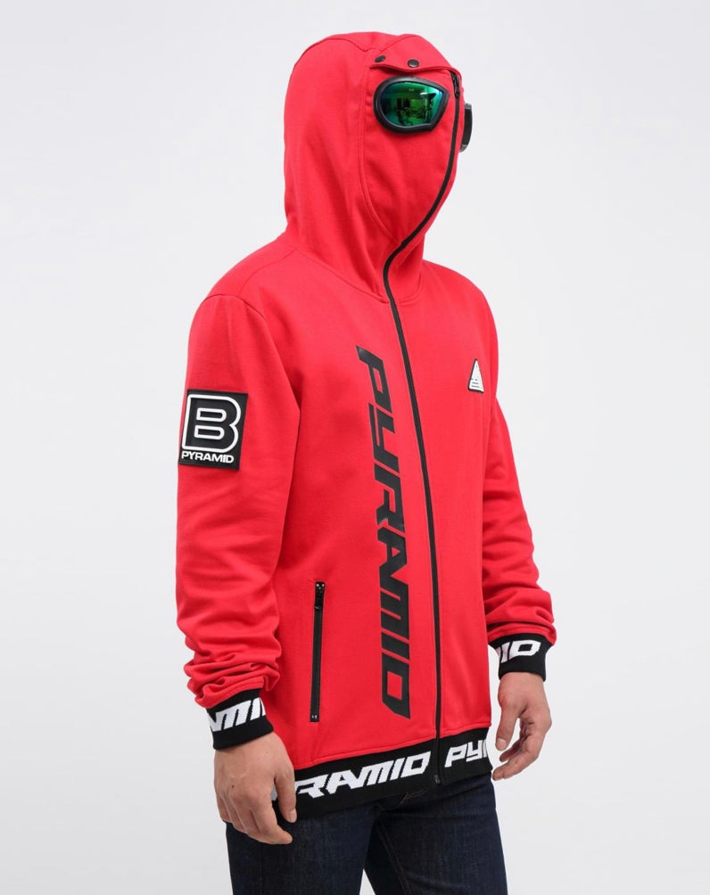 Red black pyramid hoodie shop