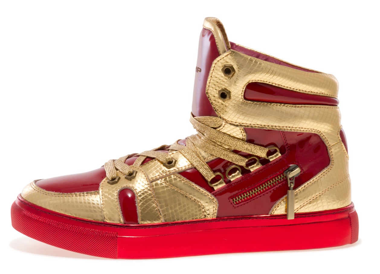 J75 new arrivals gold shoes