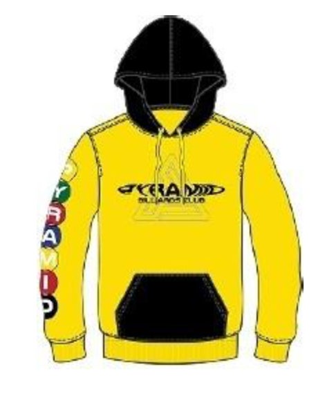 Yellow black pyramid hoodie outlet